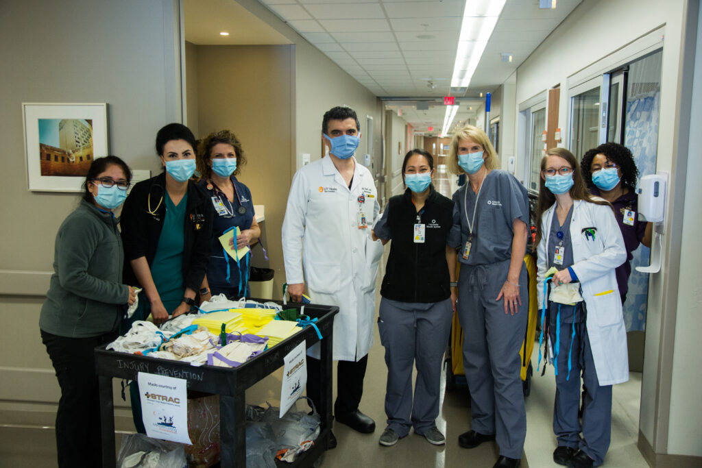 These people came together to help mask San Antonio