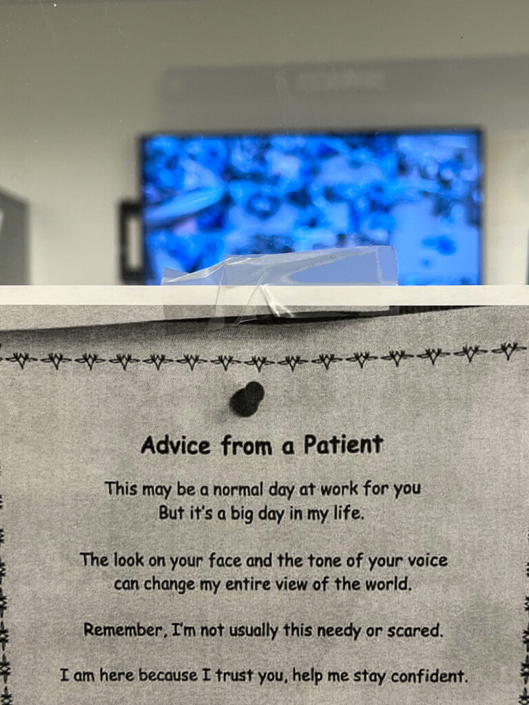 Advice from a patient